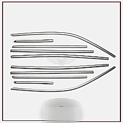 Peugeot 2008 Uyumlu Cam Çerçevesi Paslanmaz Çelik Parça