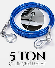 Drs Tuning Oto Çekme Halatı Kancalı 5 Ton İzoleli Çelik Malzeme