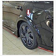 Honda Civic Uyumlu Fc5 2016-2020 Arka Çamurluk Kabartma Dizayn A (Typer)