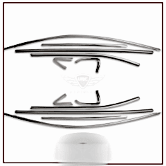 Renault Clio Uyumlu 4 Cam Çerçevesi 2012-2018 Paslanmaz Çelik Parça