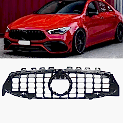 S-Dizayn Mercedes CLA W118 Ön Panjur Parlak Siyah Piano Black GTR Model 2020-2022