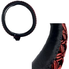 Direksiyon Kılıfı 38 Cm Siyah Kırmızı Şeritli / Dıkı350-Sk