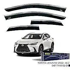 Toyota Lexus NX 2022 Sonrası - Kromlu Cam Rüzgarlığı 4Lü Parça