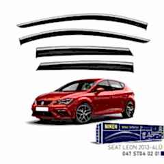 Seat Leon Uyumlu 2013 Sonrası Kromlu Cam Rüzgarlığı 4'Lü