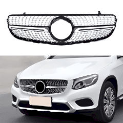 S-Dizayn Mercedes GLC X253 Ön Panjur Parlak Siyah Piano Black Diamond Model 2015-2019