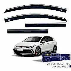 VW Golf 8 2021 Sonrası - Kromlu Cam Rüzgarlığı 4Lü Parça