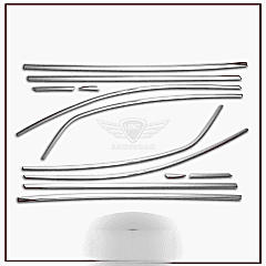 Renault Megane Uyumlu 4 Cam Çerçevesi Paslanmaz Çelik Parça