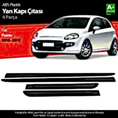 S-Dizayn Fiat Punto ABS Plastik Yan Kapı Koruma Çıtası 2010-2018 A+ Kalite
