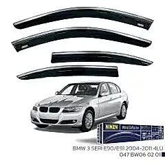 BMW 3 Serisi E90/E91 2004-2011 -  Kromlu Cam Rüzgarlığı 4Lü Parça