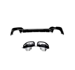 3 Serisi Uyumlu G20 2019+ İçin Uyumlu Difüzör 3.40İ Competition Ve Siyah Egzoz Seti ( M-Sport) Parça