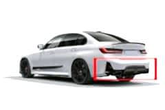 G20 Lci Uyumlu 3 Serisi 2022+ Uyumlu 14671 Difüzör Ve Egzoz Seti ( Parlak Siyah) M-Tech İçin Parça