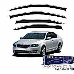 Niken Skoda Uyumlu Octavia -2012 2019 Kromlu Cam Rüzgarlığı 4'Lü