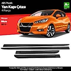 S-Dizayn Nissan Micra ABS Plastik Yan Kapı Koruma Çıtası 2013 Üzeri A+ Kalite