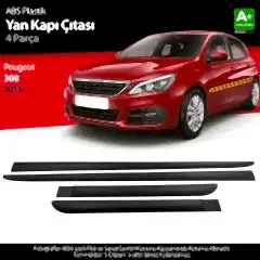 S-Dizayn Peugeot 308 ABS Plastik Yan Kapı Koruma Çıtası 2015 Üzeri A+ Kalite