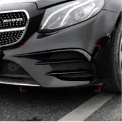 Mercedes W205 Uyumlu 2019+ Ön Tampon Bıçakları 2 Parça (Piano Black)