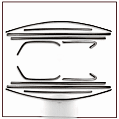 Volkswagen Golf Uyumlu 7 Cam Çerçevesi -2013 Paslanmaz Çelik Parça