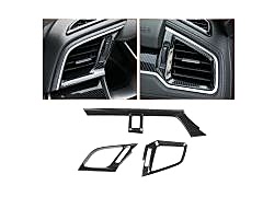 Honda Civic Uyumlu Fc5 2016-2020 Hava Menfez Kaplama 3 Parça - Karbon