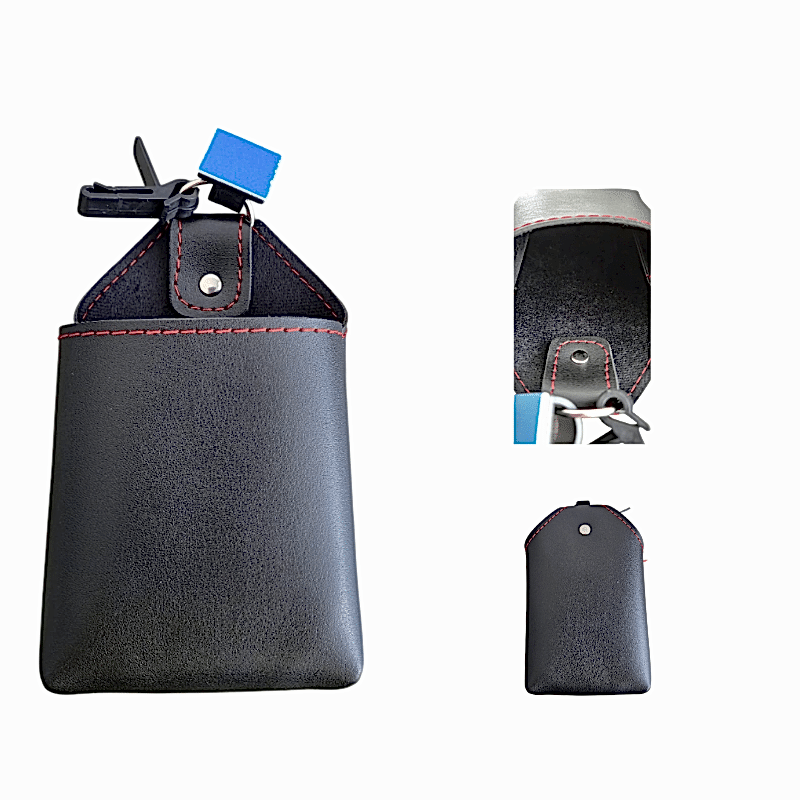 Space deri ceplik Siyah-Kırmızı dikiş / SYESY101