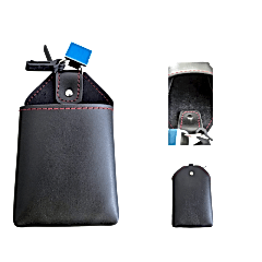 Space deri ceplik Siyah-Kırmızı dikiş / SYESY101