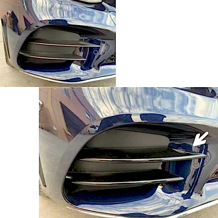 W205 2019+ Sis Uyumlu Kasları 4 Parça (Sis Bıçakları) (Piano Black)