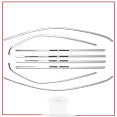 Volkswagen Jetta Uyumlu Cam Çerçevesi 2006-2011 Paslanmaz Çelik Parça