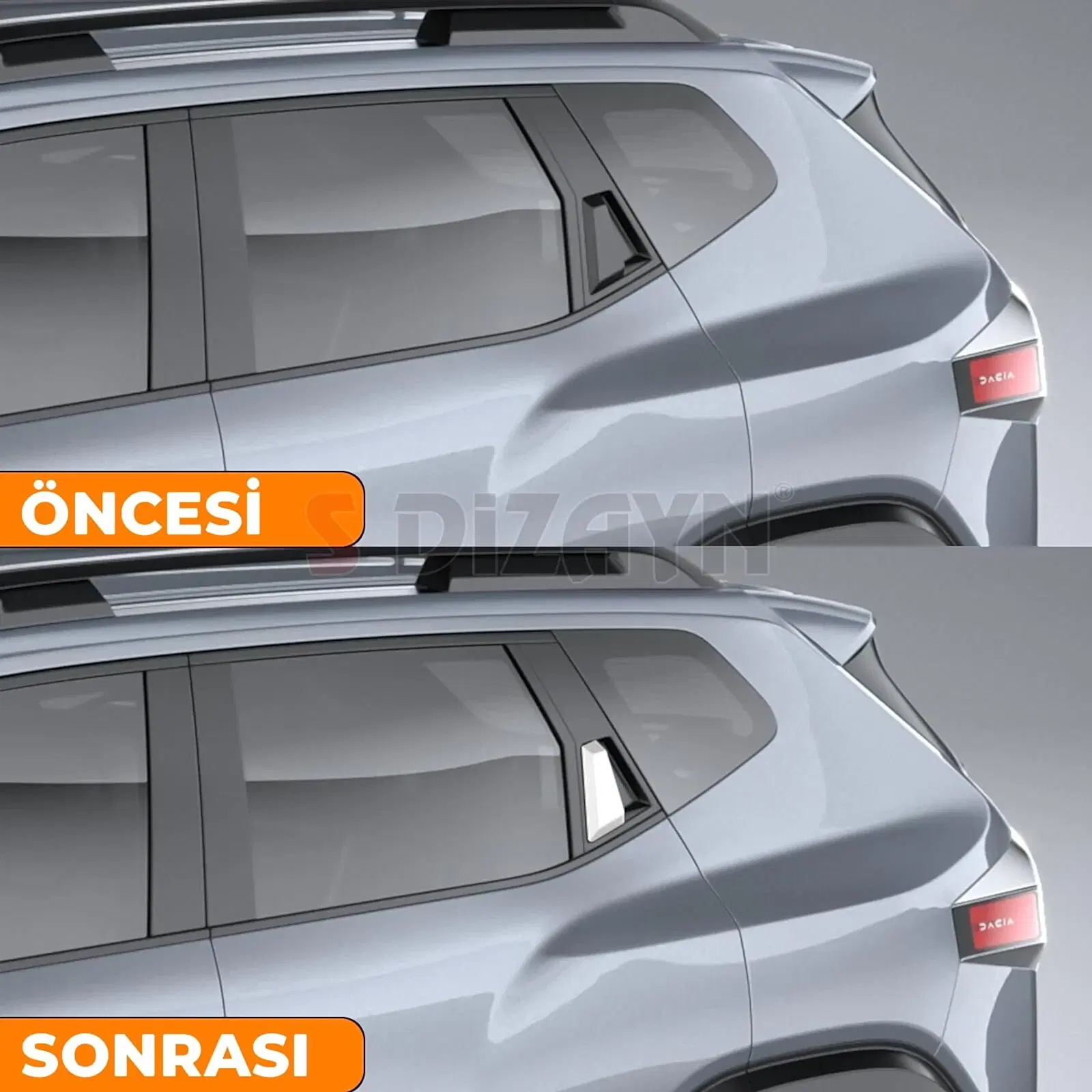 S-Dizayn Renault Duster Krom Arka Kapı Kolu 2 Prç. 2024 Üzeri A+ Kalite