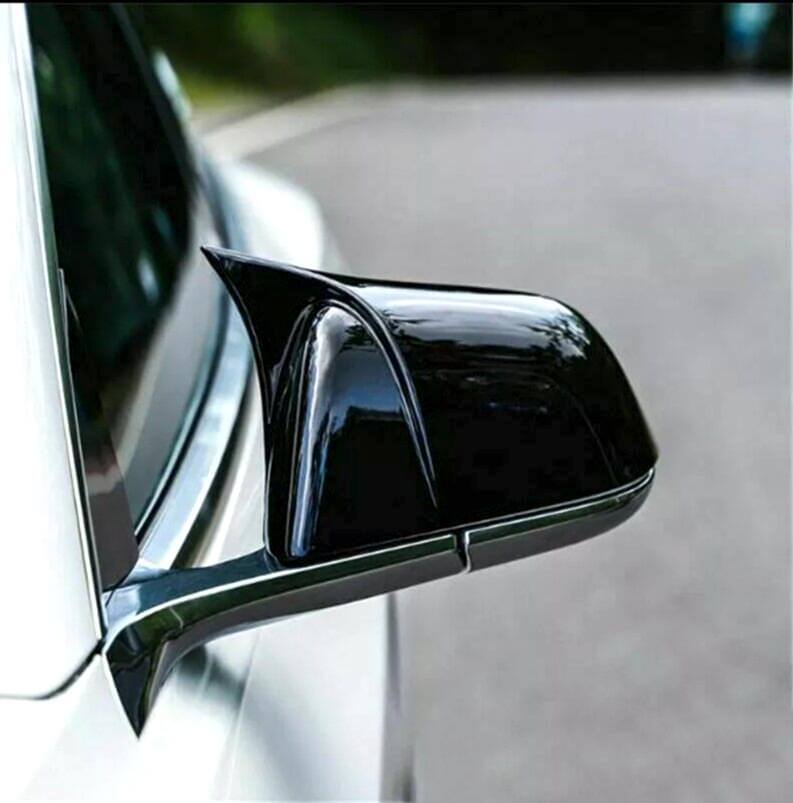 Tesla Y Uyumlu Batman Yarasa Ayna Kapağı (Parlak Siyah)