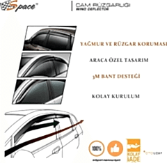 Space Cam Rüzgarlığı 1.2mm Kia/Ceed 2008-2010 4'lüSet / CARU376