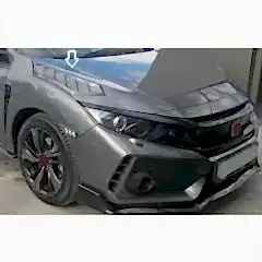Honda Civic Uyumlu Fc5-Fk7 Motor Kaput Kabartma Type-R Dizayn - Boyasız