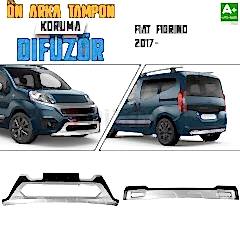 S-Dizayn Fiat Fiorino Ön ve Arka Tampon Koruma Difüzör Seti 2017 Üzeri A+ Kalite