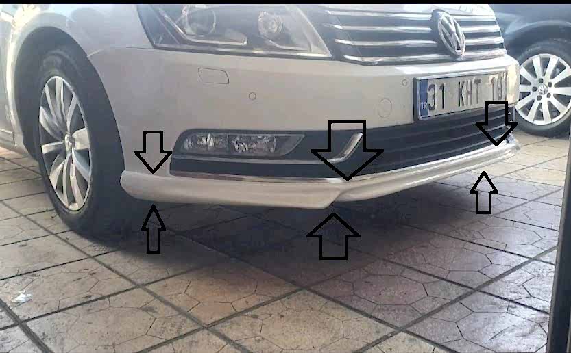 Volkswagen Passat Uyumlu CC Ön Tampon Eki Abt Model Parça