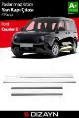 S-Dizayn Ford Courier Krom Yan Kapı Çıtası 4 Prç. 2023 Üzeri A+ Kalite
