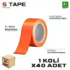 S-Dizayn Oto Cam - Montaj Bandı İthal Turuncu 45mm x 33 Yd 72 li Koli A+Kalite