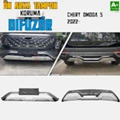S-Dizayn Chery Omoda 5 Ön ve Arka Tampon Koruma Difüzör Seti 2022 Üzeri A+ Kalite