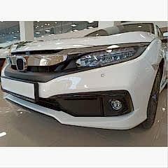 Honda Civic Uyumlu Fc5 2019-2021 Ön Sis Kaşı Kaplaması Piano (Makyajlı Kasa)