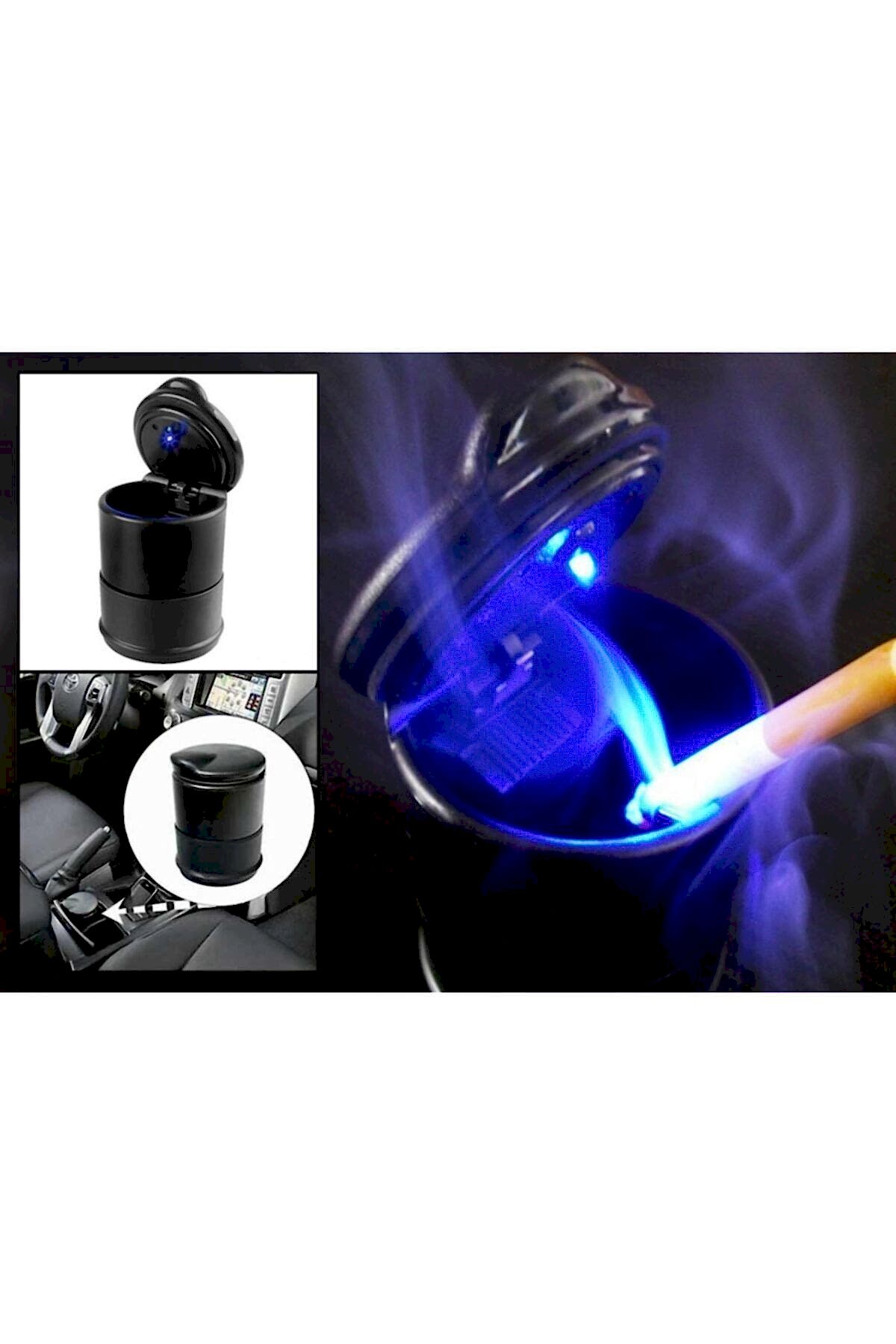 Wildlebend Araç Içi Küllük: Led Işıklı Kapaklı Araba Küllüğü