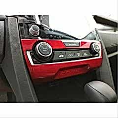 Honda Civic Uyumlu Fc5 2016-2020 Klima Panel Kaplama- Kırmızı