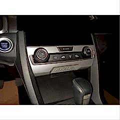 Honda Civic Uyumlu Fc5 2016-2020 Klima Panel Kaplama- Silver