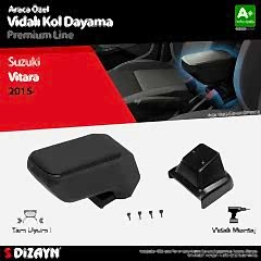 Suzuki Vitara Uyumlu ABS Vidalı Kol Dayama Kolçak Siyah 2015 Üzeri A+Kalite Parça