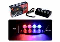 Flaş LED Uyumlu Çakar 8W Kırmızı-Mavi 8 Fonksiyonlu / Lapa173