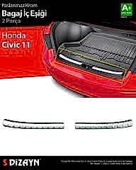 S-Dizayn Honda Civic 11 Krom Bagaj İç Eşiği 2 Parça 2021 Üzeri