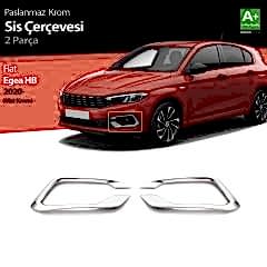 Fiat Egea Uyumlu Sedan Krom Sis Çerçevesi 2 Parça. 2020 Üzeri (Mat Krom)