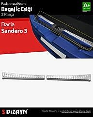 S-Dizayn Dacia Sandero 3 Krom Bagaj İç Eşiği 2 Prç 2020 Üzeri