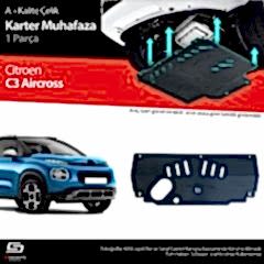 S-Dizayn Citroen C3 Air Cross Çelik Karter Muhafaza 2017 Üzeri A+ Kalite