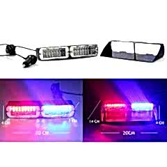 Flaş LED Uyumlu Çakarlı 16W Kırmızı-Mavi 8 Fonksiyonlu / Lapa176