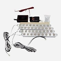 4X9 Ledli Panjur Çakar Lamba Kırmızı/Beyaz-Mavi/Beyaz 54W /Lapa182-1