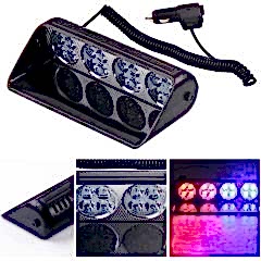 Cam İçi Uyumlu Çakar Lamba Uzaktan Kumandalı 16 LED 24W 12V Kırmız