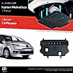 S-Dizayn Citroen C4 Picasso Çelik Karter Muhafaza 2006-2013 A+ Kalite