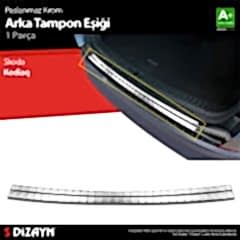 S-Dizayn Skoda Kodiaq Krom Arka Tampon Eşiği 2016 Üzeri