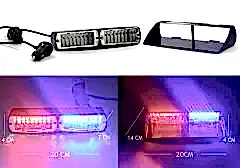 Flaş Led Çakarlı 16W Kırmızı-Mavi 8 Fonksiyonlu / Lapa176